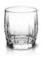 Empty glass for scotch whiskey top view