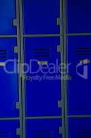 Full frame shot of blue lockers