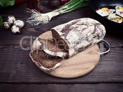 A loaf of bread from rye flour