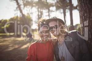 Portrait of happy young couple standing together