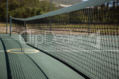 Close up of tennis court