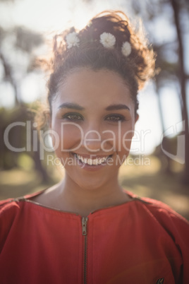 Portrait of smiling young woman