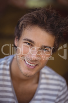 Portrait of smiling hansome man
