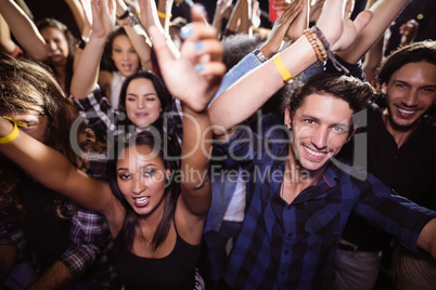 Full frame shot of crowd at nightclub