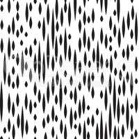 Abstract spot seamless pattern. Black and white floral blot text