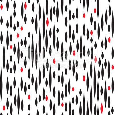 Abstract spot seamless pattern. Black and red blot texture. Fall