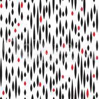Abstract spot seamless pattern. Black and red blot texture. Fall