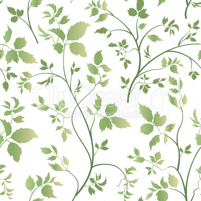 Floral leaves seamless pattern. Garden blossom background. Sprin