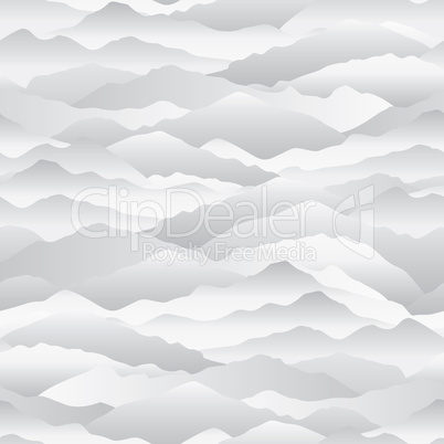 Abstract wave seamless pattern. Mountain skyline background. Lan