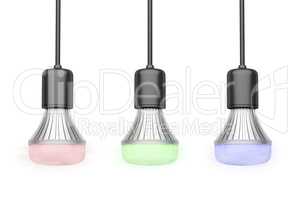LED bulbs with different colors