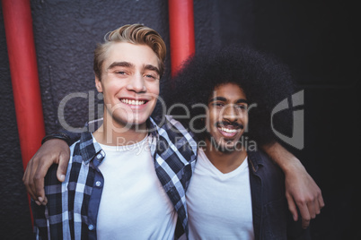 Portrait of smiling male friends