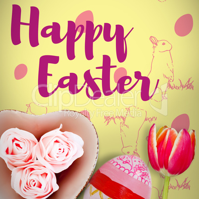 Composite image of easter greeting