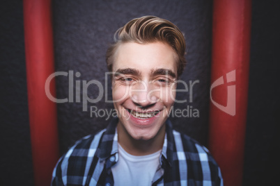 Close up portrait of smiling man