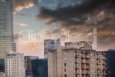 Composite image of blue sky with white clouds