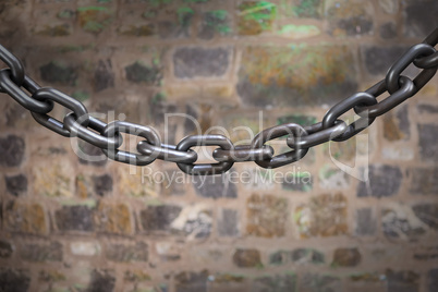 Composite image of 3d image of metallic chain