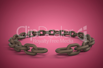Composite image of 3d image of broken chain