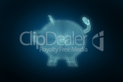Composite image of 3d illustration of pig