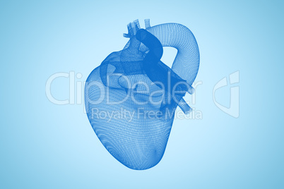 Composite image of vector image ofÃ?Â blue 3d human heart