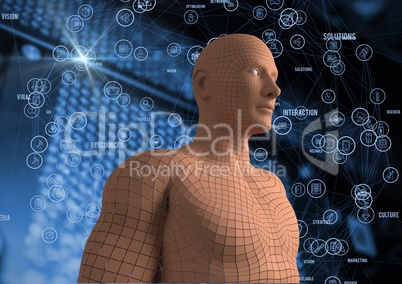 Digital composite image of 3d human figure