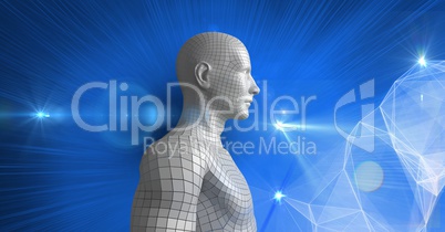 Digital composite image of 3d human