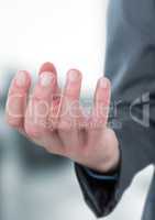 Close-up of businessman's hand