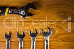 Adjustable wrench and wrenches