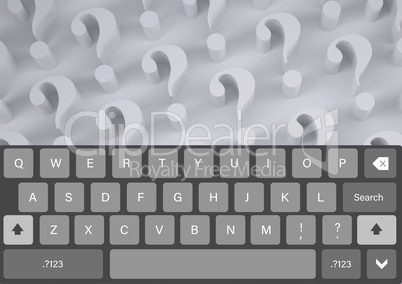 Keyboard with question marks App