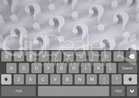 Keyboard with question marks App
