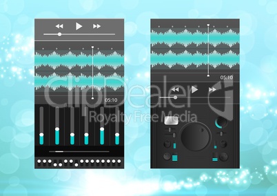 Sound Music and Audio production engineering equalizer App Interface