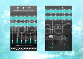 Sound Music and Audio production engineering equalizer App Interface