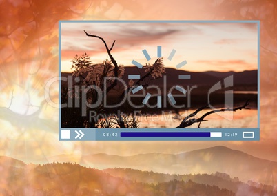 Video player App Interface with nature