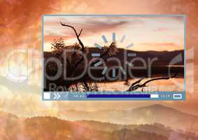 Video player App Interface with nature