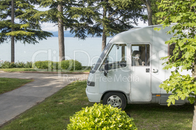 Wohnmobilstellplatz am Gardasee, Italien