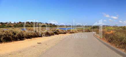 Upper Newport Bay Nature Preserve hiking trail winds along the m