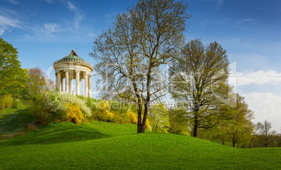 Monopteros temple in the English garden, Munich Bavaria, Germany