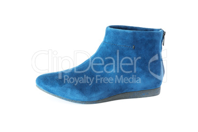 blue women's suede boot