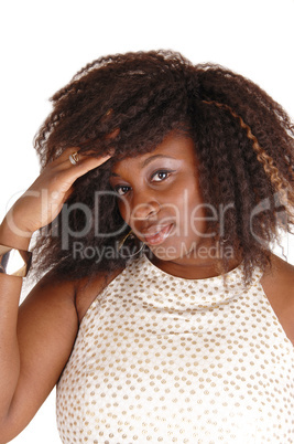 Closeup portrait of a African woman.