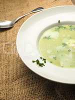 Tasty soup of peas