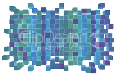 Abstract background from cubes, 3d illustration