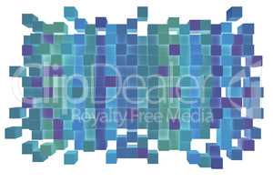 Abstract background from cubes, 3d illustration