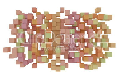 Abstract background from cubes, 3d illustration Abstract background from cubes, 3d illustration