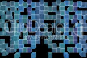 Abstract background from cubes, 3d illustration