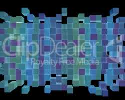 Abstract background from cubes, 3d illustration