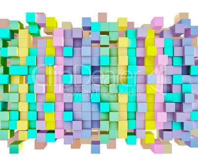 Abstract background from cubes, 3d illustration Abstract background from cubes, 3d illustration