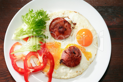 Fried Eggs With Bacon