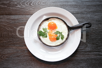 Fried Eggs On Pan