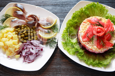 Fish Appetizer On Table