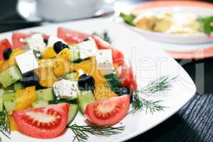 Greek Salad On Plate