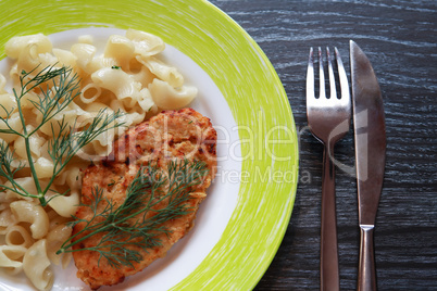Cutlet With Pasta