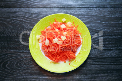 Carrot Salad On Plate